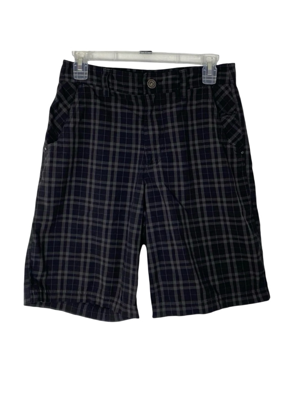 Lululemon Mens Kahuna Shorts Size 30 Black Taupe Grey Plaid Pockets 10” Inseam